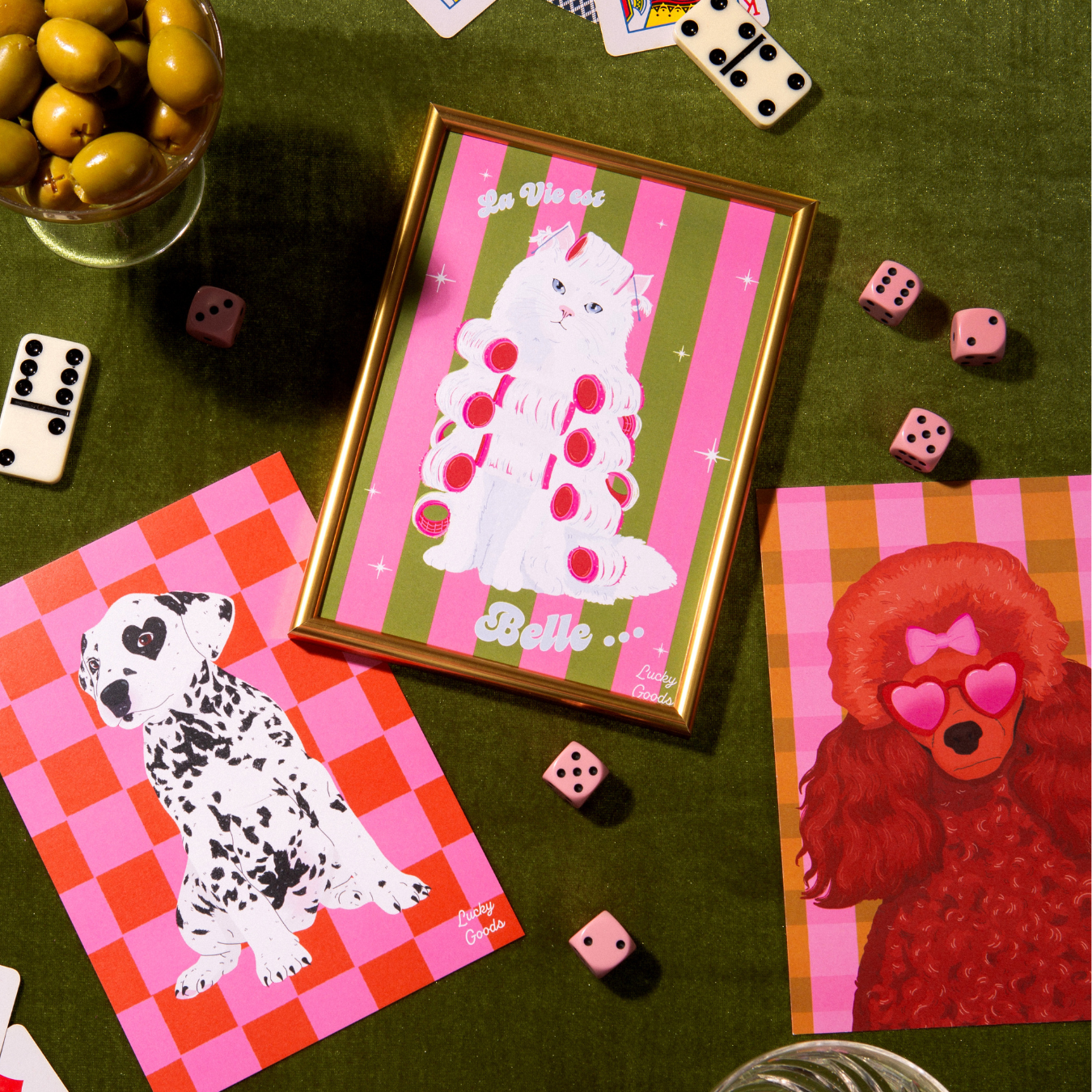 La Vie est Belle Kitty Portrait Print