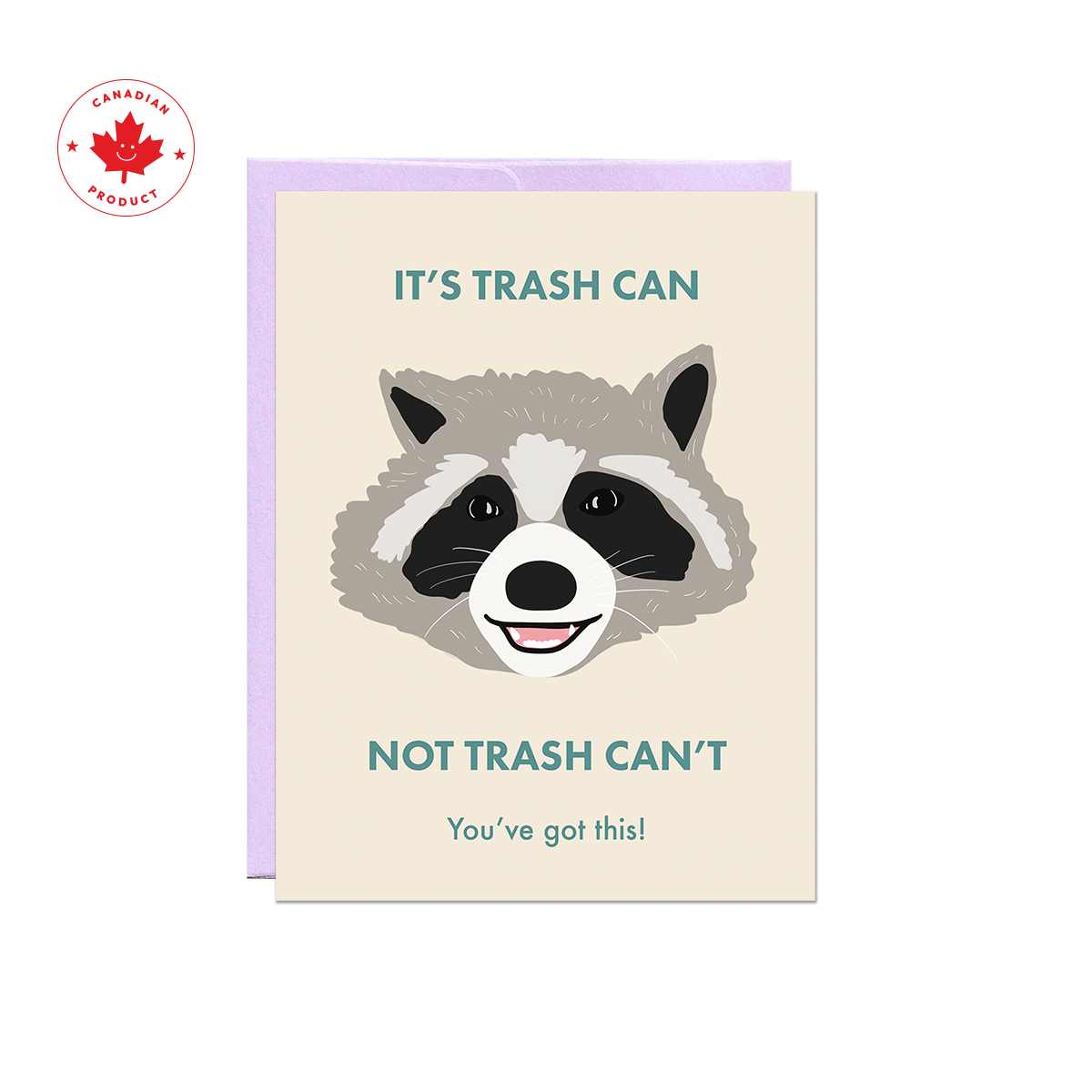 Raccoon Trash Can Card