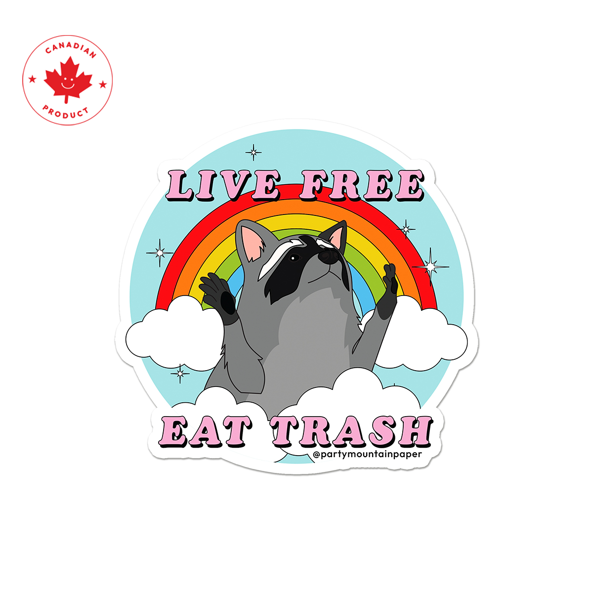 Live Free, Eat Trash Bumper Sticker