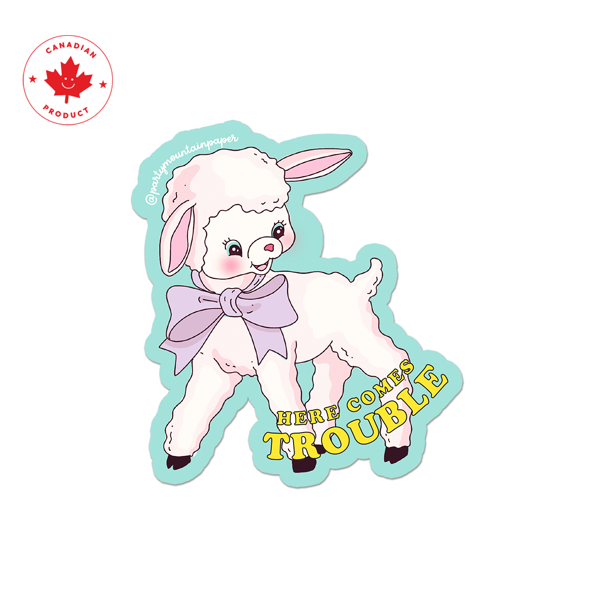 Here Comes Trouble Sticker