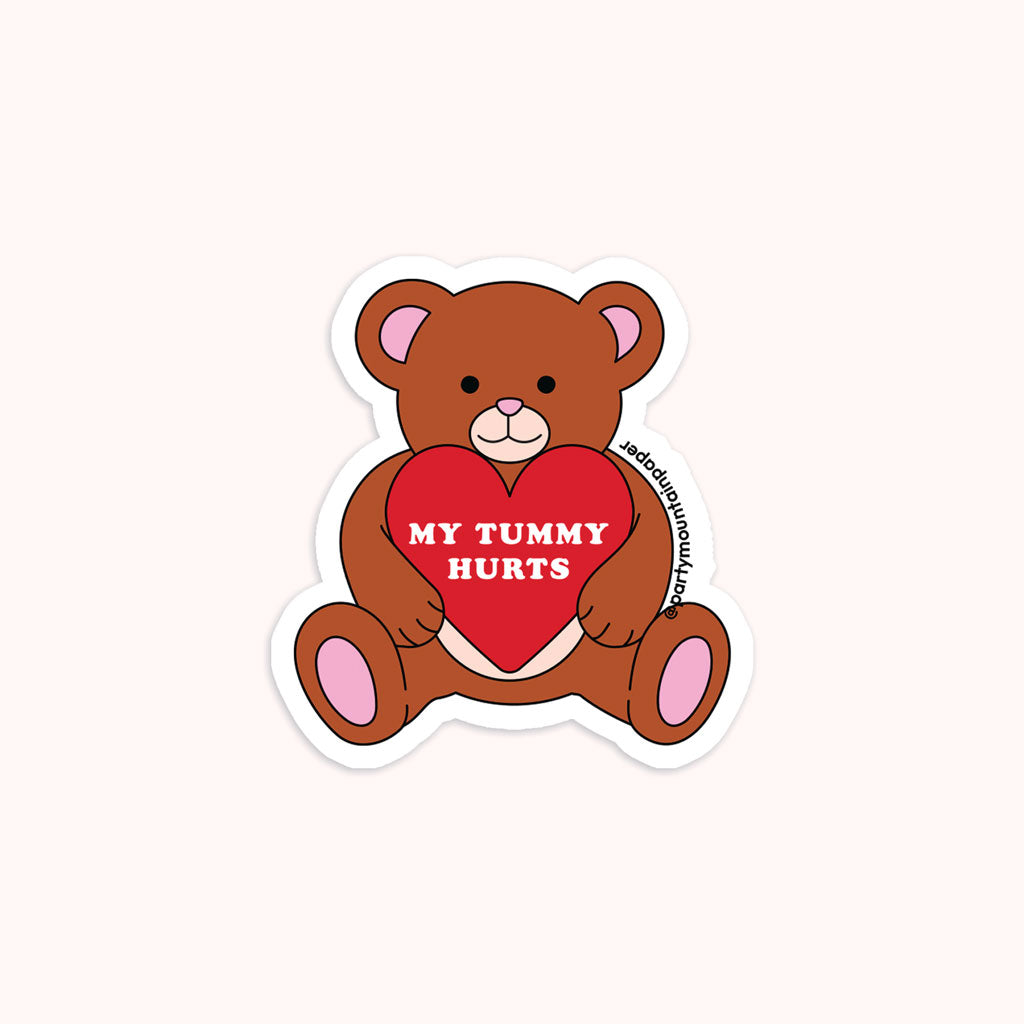 my-tummy-hurts-bear-sticker-party-mountain-paper-co