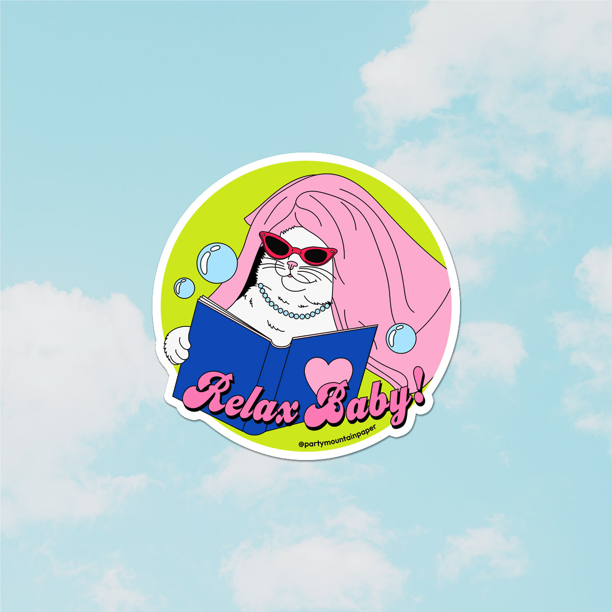 Relax Baby Cat Sticker