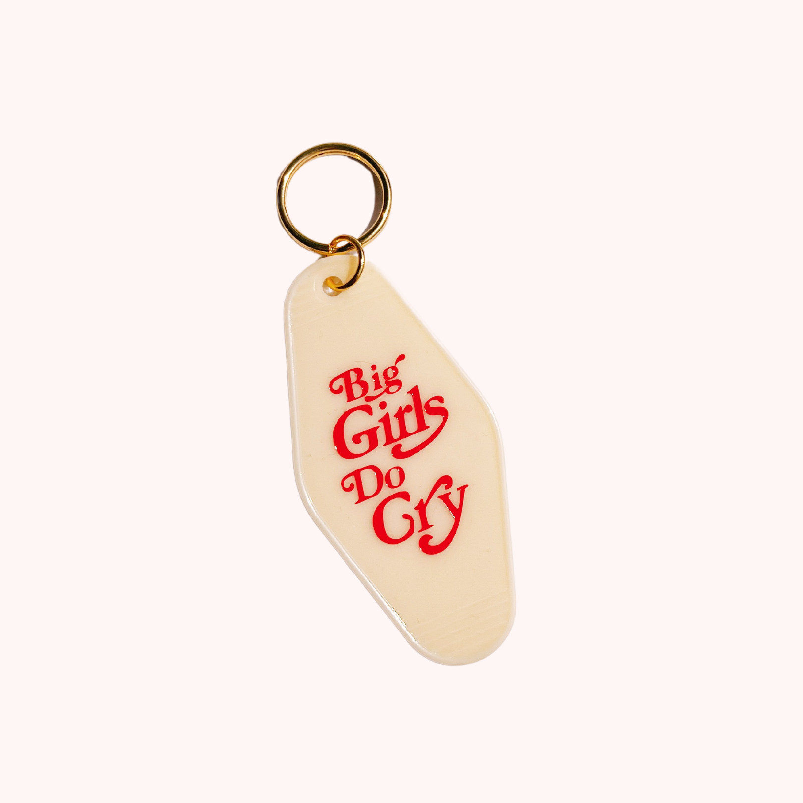 Big Girls Do Cry Motel Tag Keychain