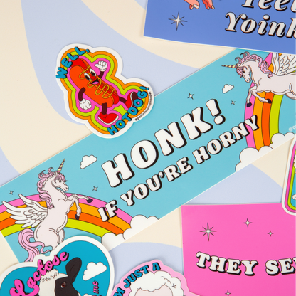 Honk If Ur Horny Bumper Sticker