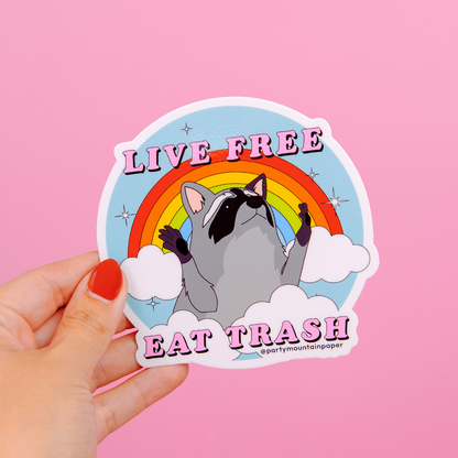 Live Free, Eat Trash Bumper Sticker