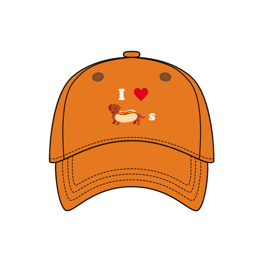 I Heart Weiner Dogs Baseball Dad Hat