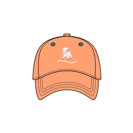 Here Comes Trouble Baseball Kids Hat