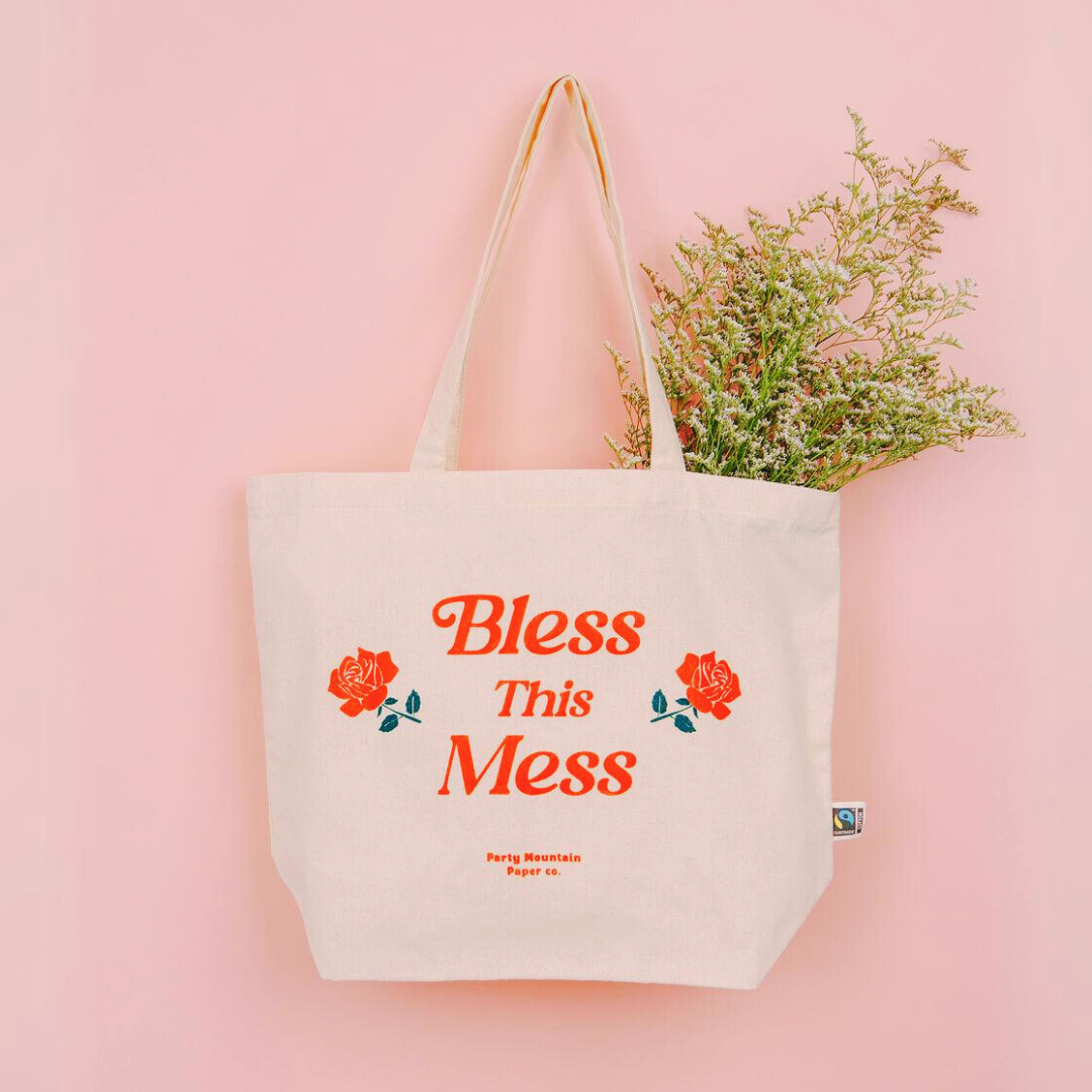 Bless This Mess Organic Canvas Tote