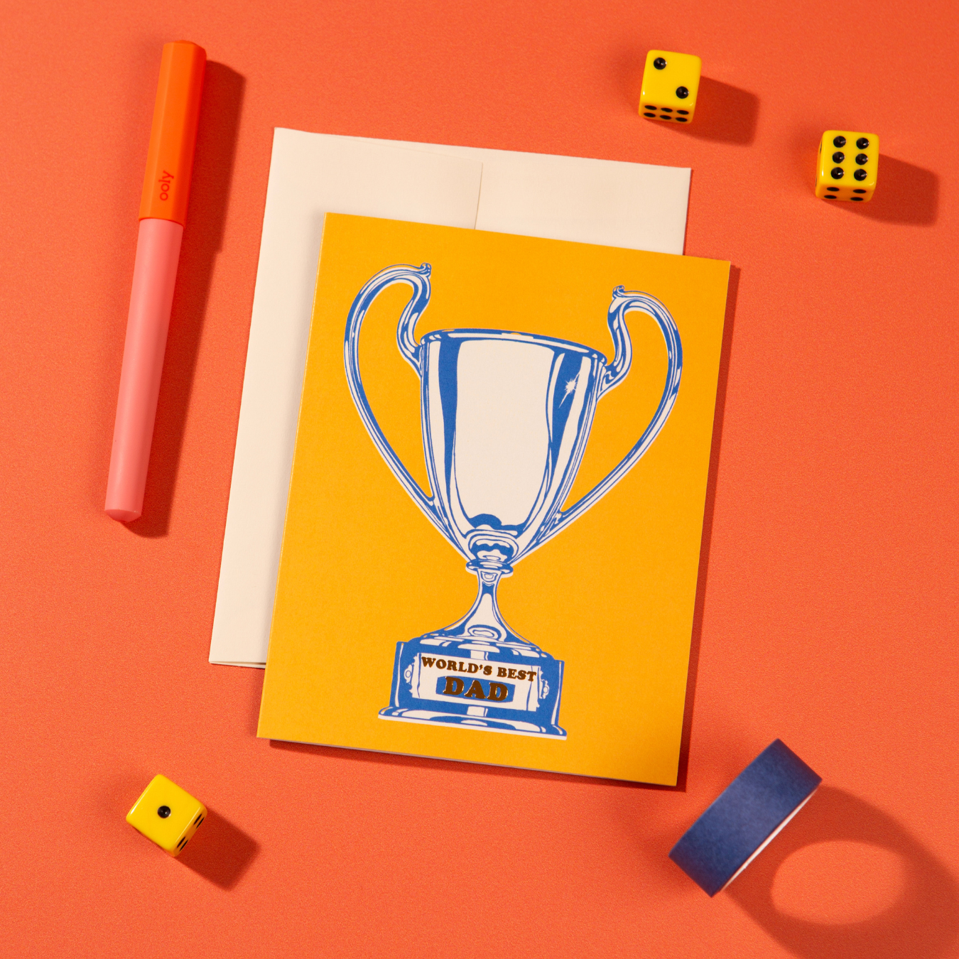 #1 Dad Trophy Card