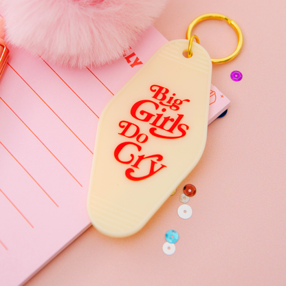 Big Girls Do Cry Motel Tag Keychain