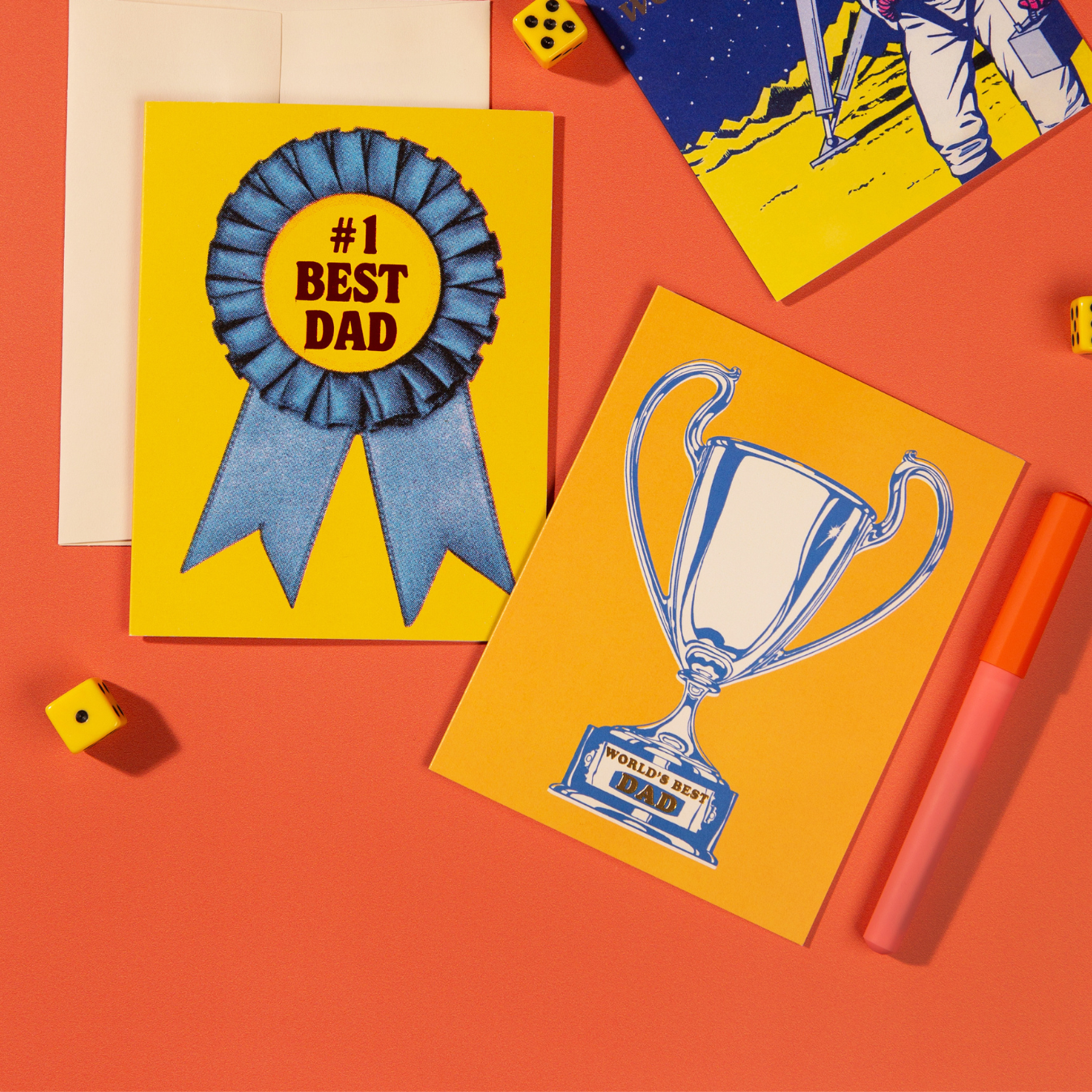 #1 Dad Trophy Card