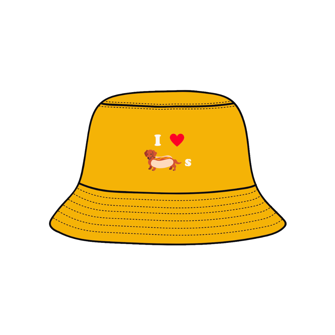 I Heart Weiner Dogs Bucket Hat