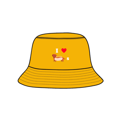 I Heart Weiner Dogs Bucket Hat