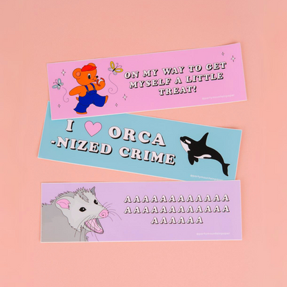 Possum AAAAAA Bumper Sticker
