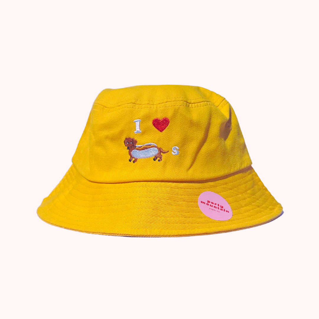 I Heart Weiner Dogs Bucket Hat