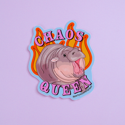 Chaos Queen Hippo Sticker