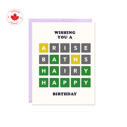 Word Game Birthday Card
