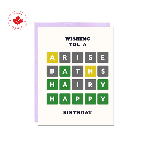 Word Game Birthday Card