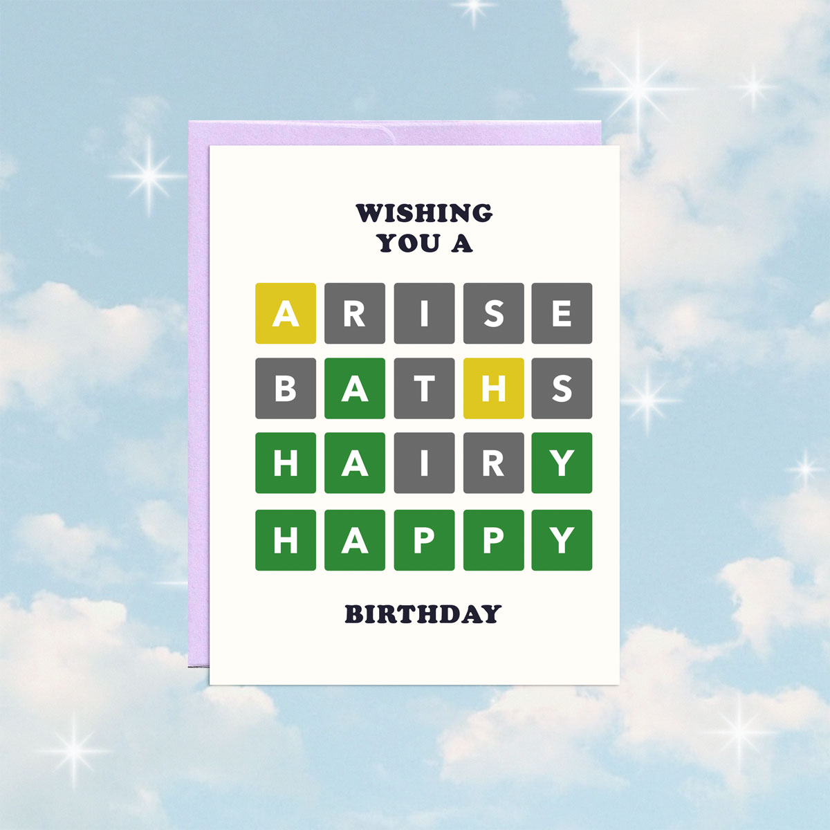 Word Game Birthday Card