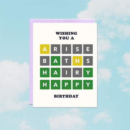 Word Game Birthday Card