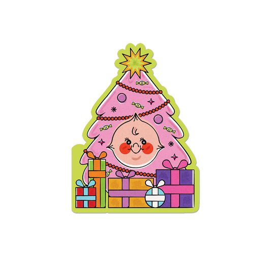 Kewpie Christmas Tree Card