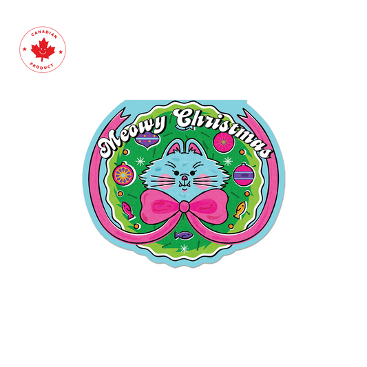 Meowy Christmas Wreath Card