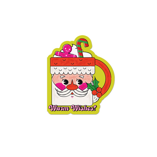 Warm Wishes Santa Mug Card