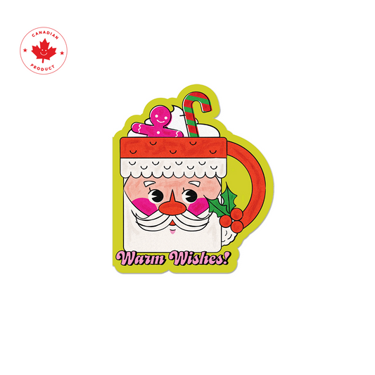 Warm Wishes Santa Mug Card