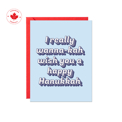 Wanna-kah Wish You a Happy Hanukkah Card
