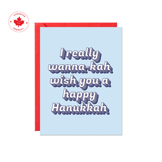 Wanna-kah Wish You a Happy Hanukkah Card