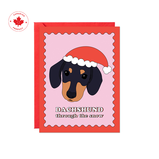Dachshund Through The Snow Card