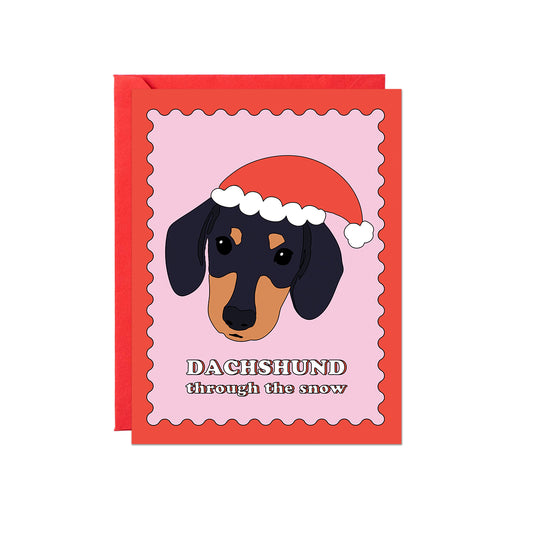 Dachshund Through The Snow Card