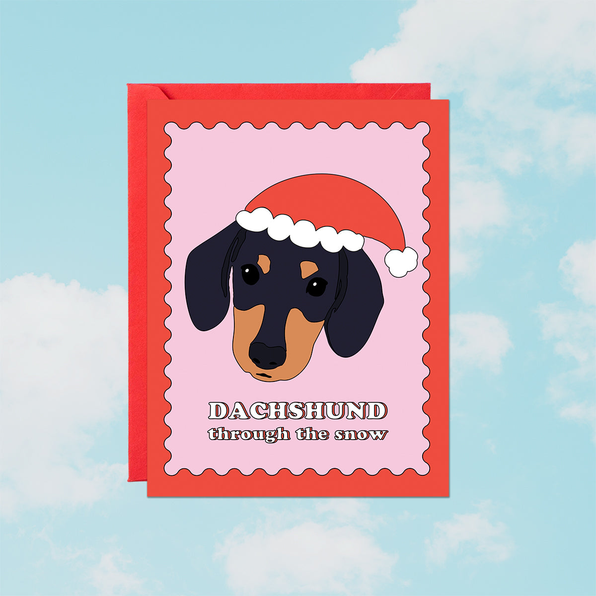 Dachshund Through The Snow Card