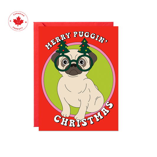 Merry Puggin' Christmas Card