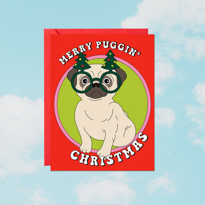 Merry Puggin' Christmas Card