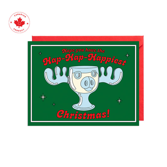 Moose Mug Happiest Christmas Card