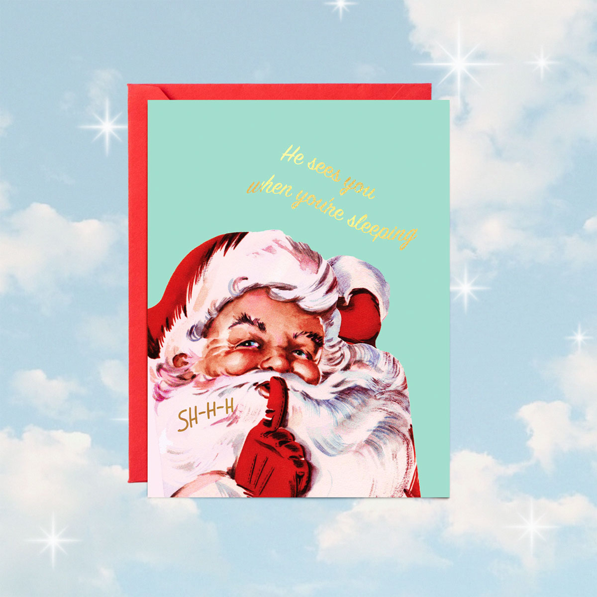 Santa Sleeping Card