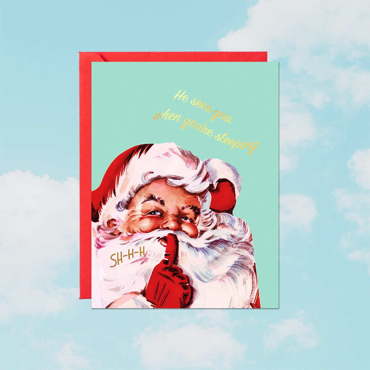 Santa Sleeping Card