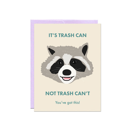 Raccoon Trash Can Card