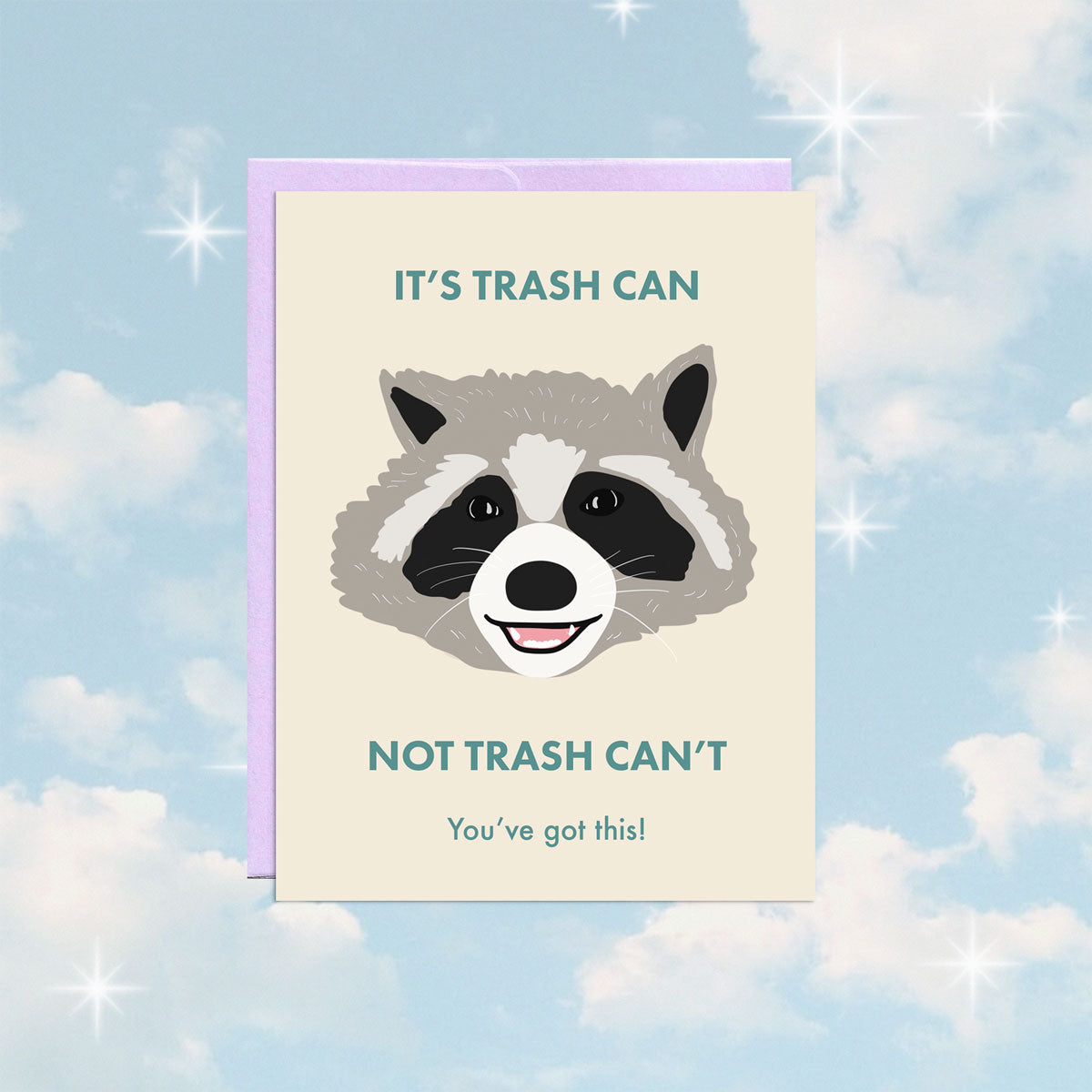 Raccoon Trash Can Card