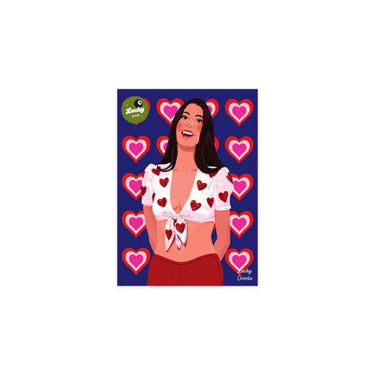 Cher Hearts Outfit Portrait Print