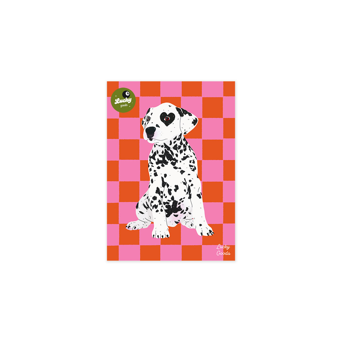 Heart Eye Dalmatian Portrait Print