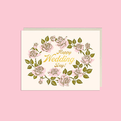 Happy Wedding Day Florals Card