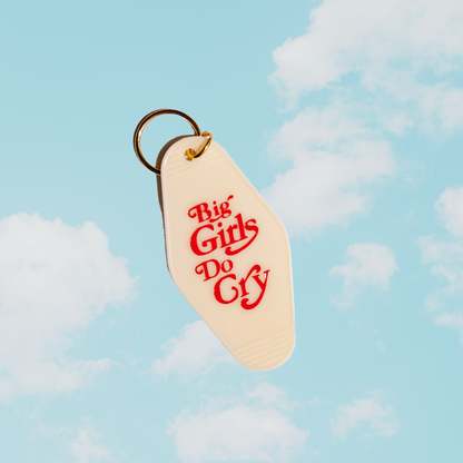 Big Girls Do Cry Motel Tag Keychain