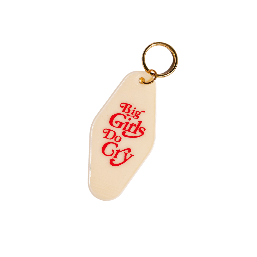 Big Girls Do Cry Motel Tag Keychain