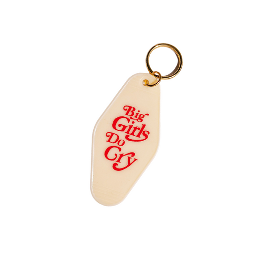 Big Girls Do Cry Motel Tag Keychain