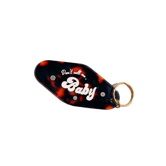 Don't Call Me Baby Motel Tag Keychain