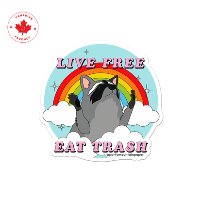 Live Free, Eat Trash Bumper Sticker