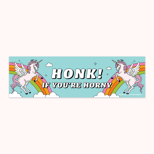 Honk If Ur Horny Bumper Sticker