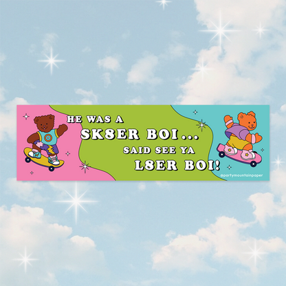 Sk8er Boi Bumper Sticker